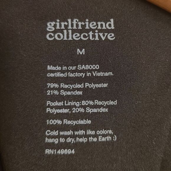 NWT Girlfriend Collective Paloma Dress in Black - Picture 6 of 9